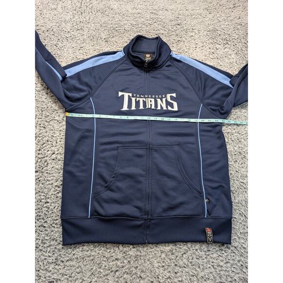 Tennessee Titans Jacket Men Large Blue NFL Team Apparel Zip Embroidered Casual - Picture 3 of 6